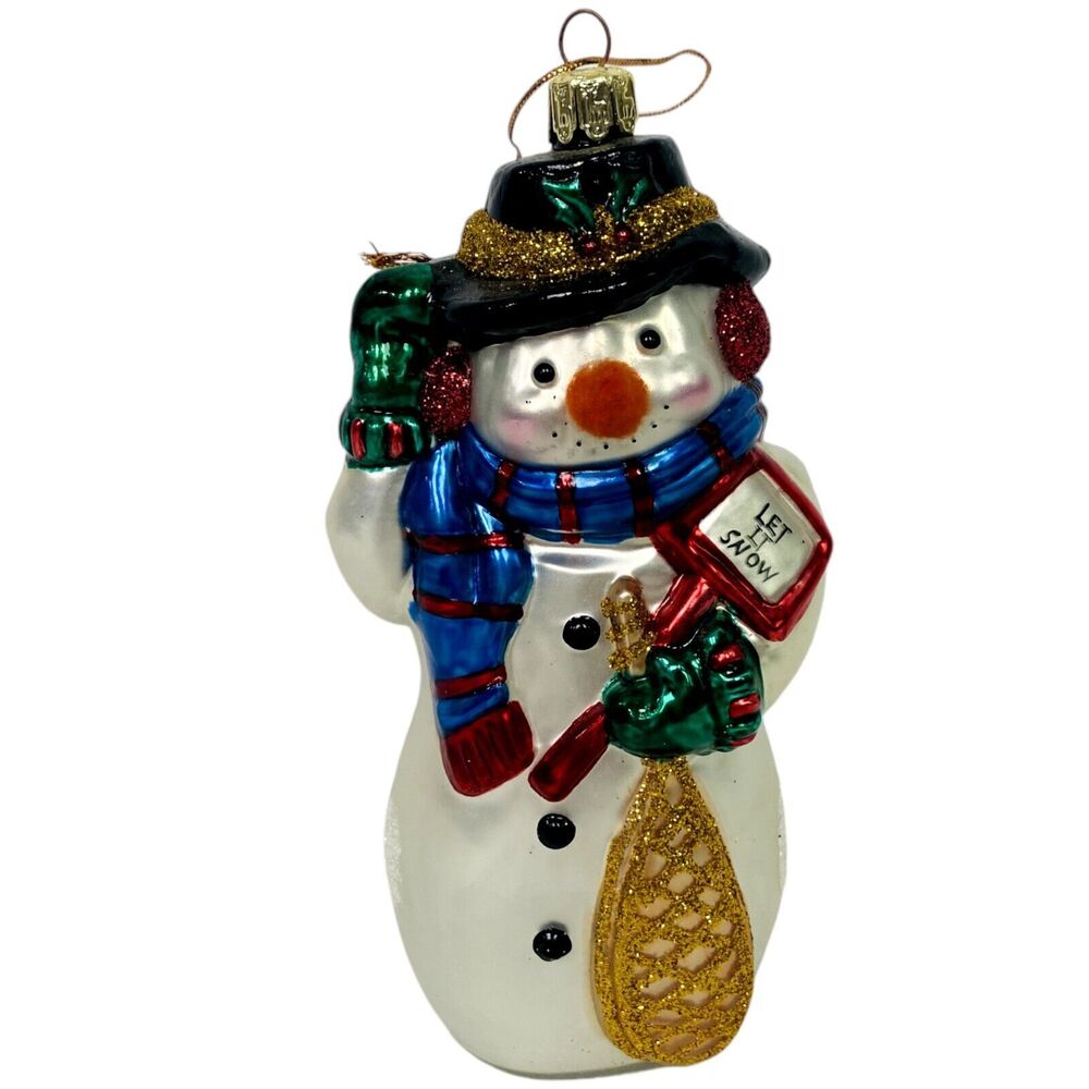 European Style Blown Glass Christmas Tree Ornaments Santa Claus Snowman Holiday - Picture 11 of 16
